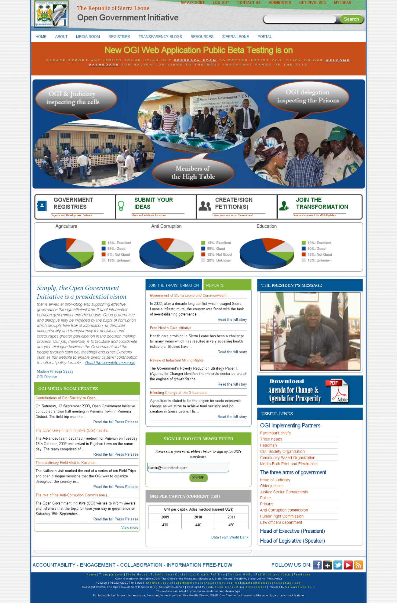 Open Government Initiative - The Republic of Sierra Leone