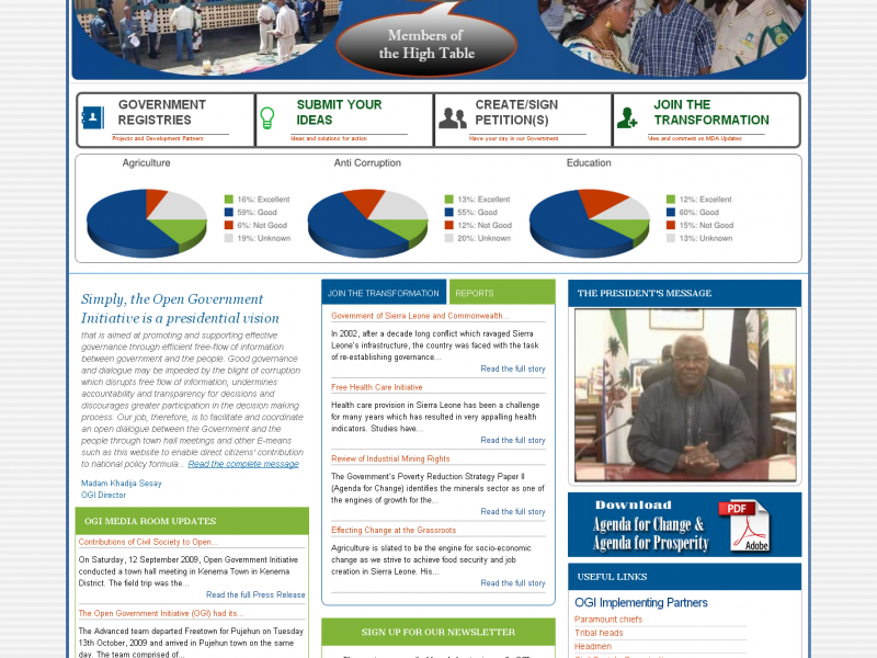 Open Government Initiative - The Republic of Sierra Leone